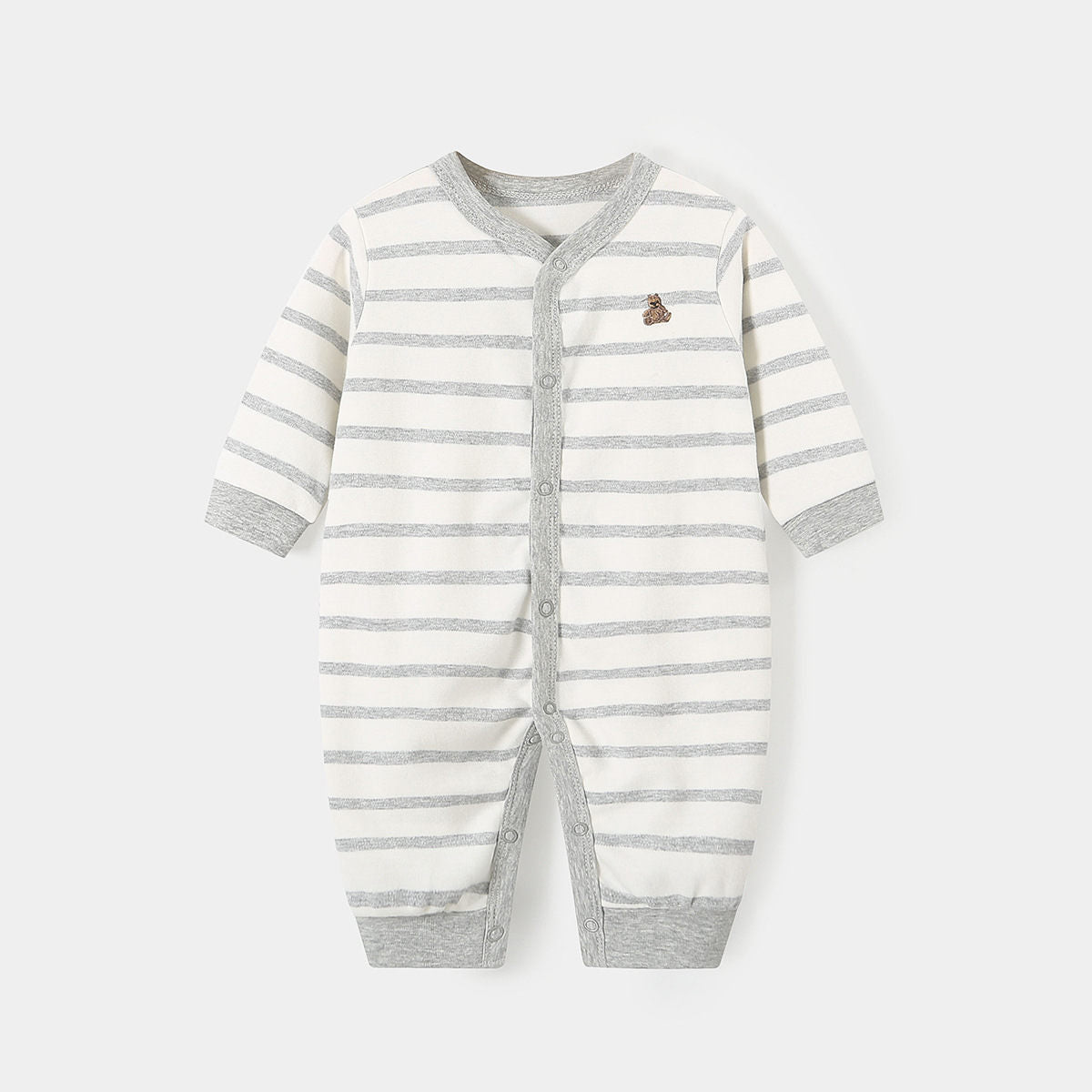 Baby Clothes Pure Cotton Striped Bear Onesie Climbing Clothes