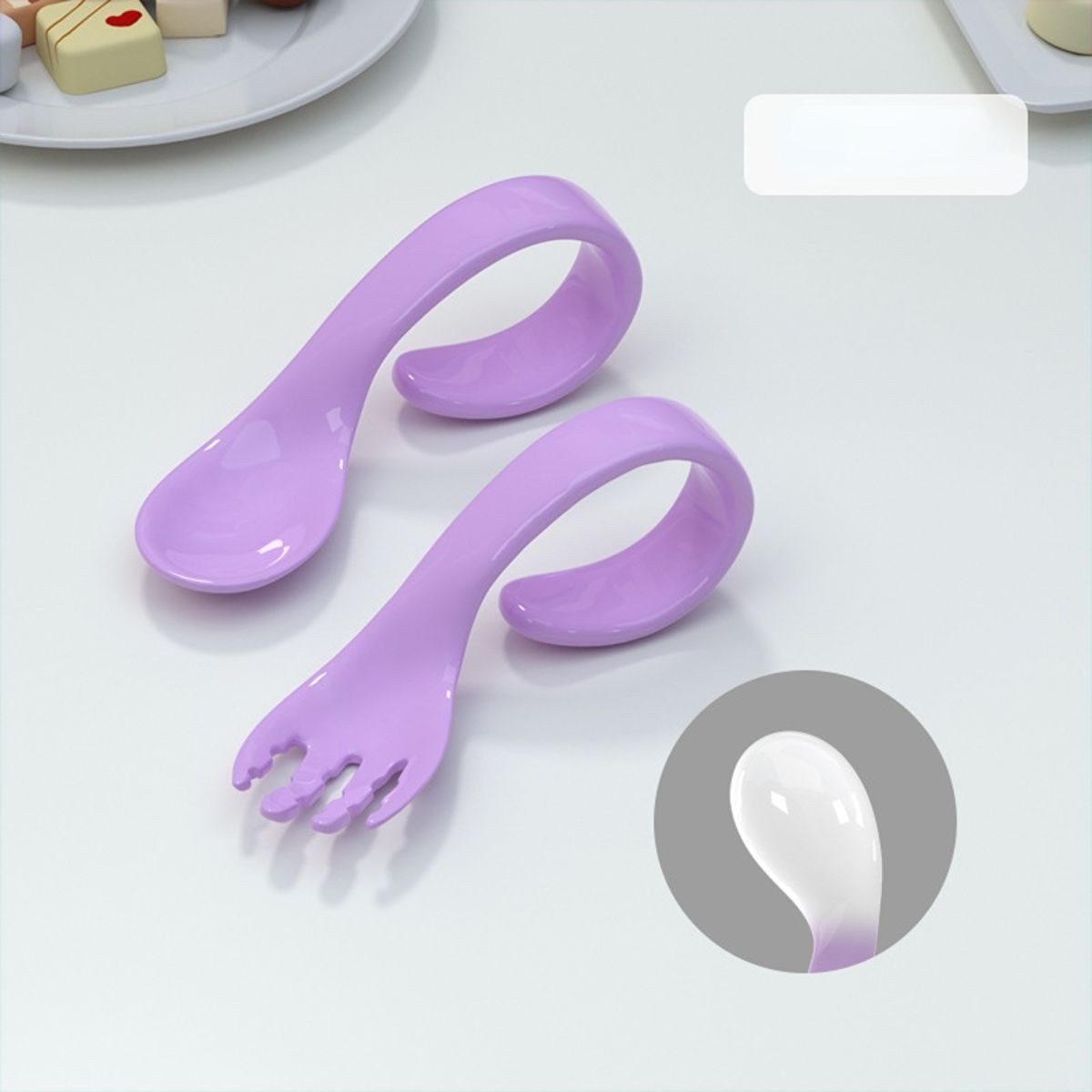 Infant fork baby training learning fork and spoon set