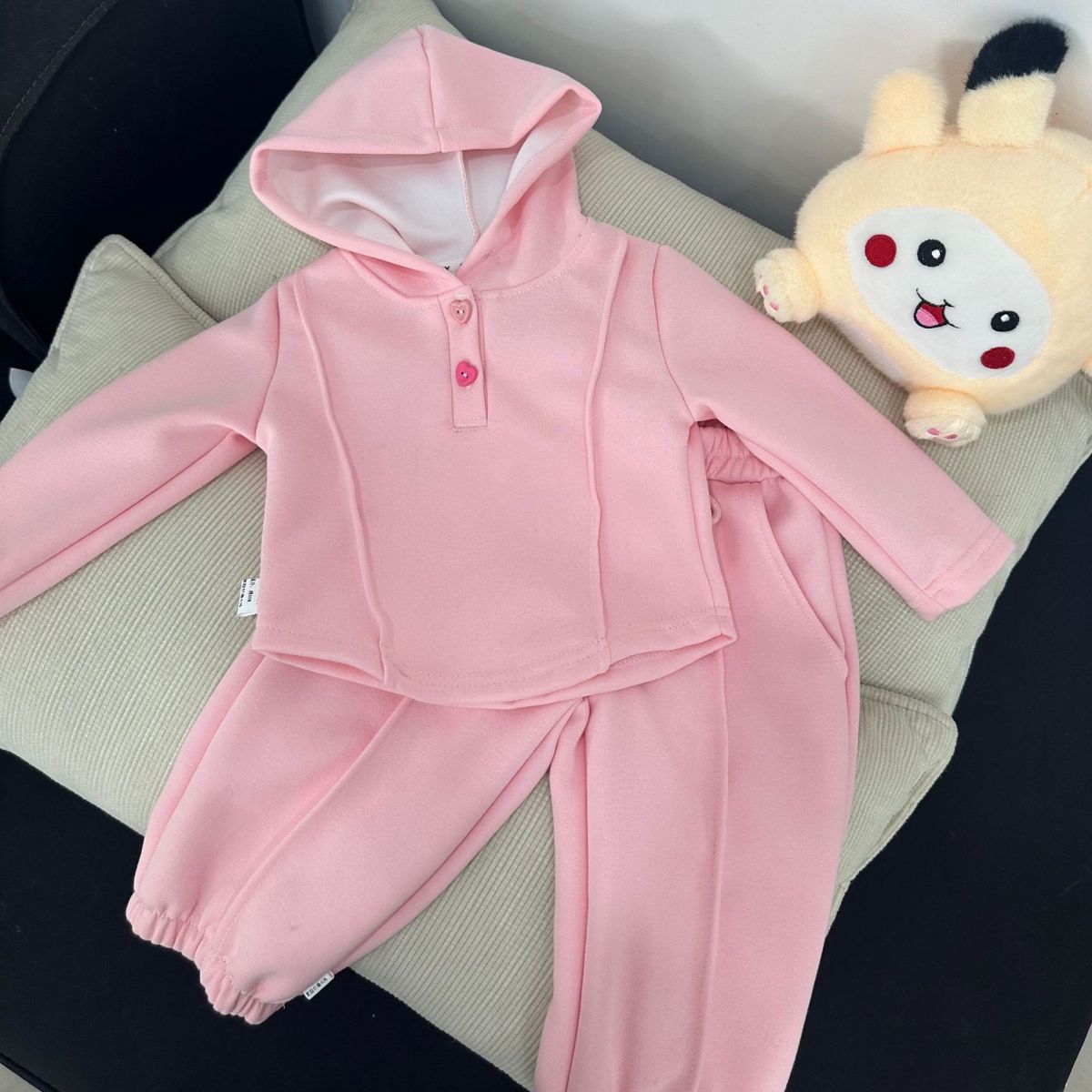 New style girls spring and autumn hooded sweater suit children's two-piece suit casual fashion all-match suit