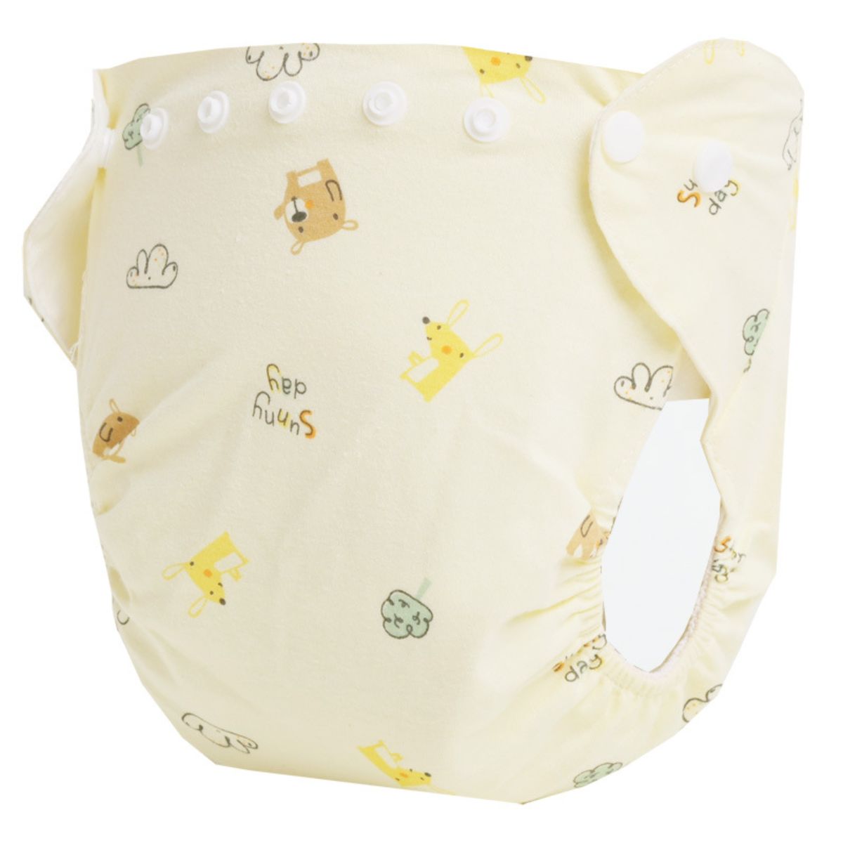 Newborn baby snap diaper pants pocket pure cotton breathable diaper