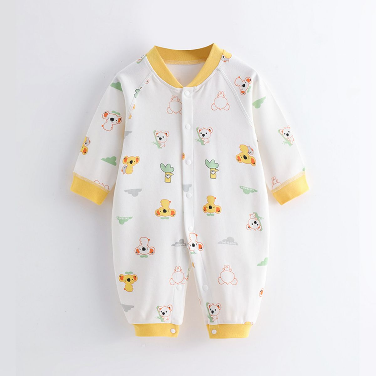 New style newborn baby clothes boneless buckle baby jumpsuit four seasons snap button romper