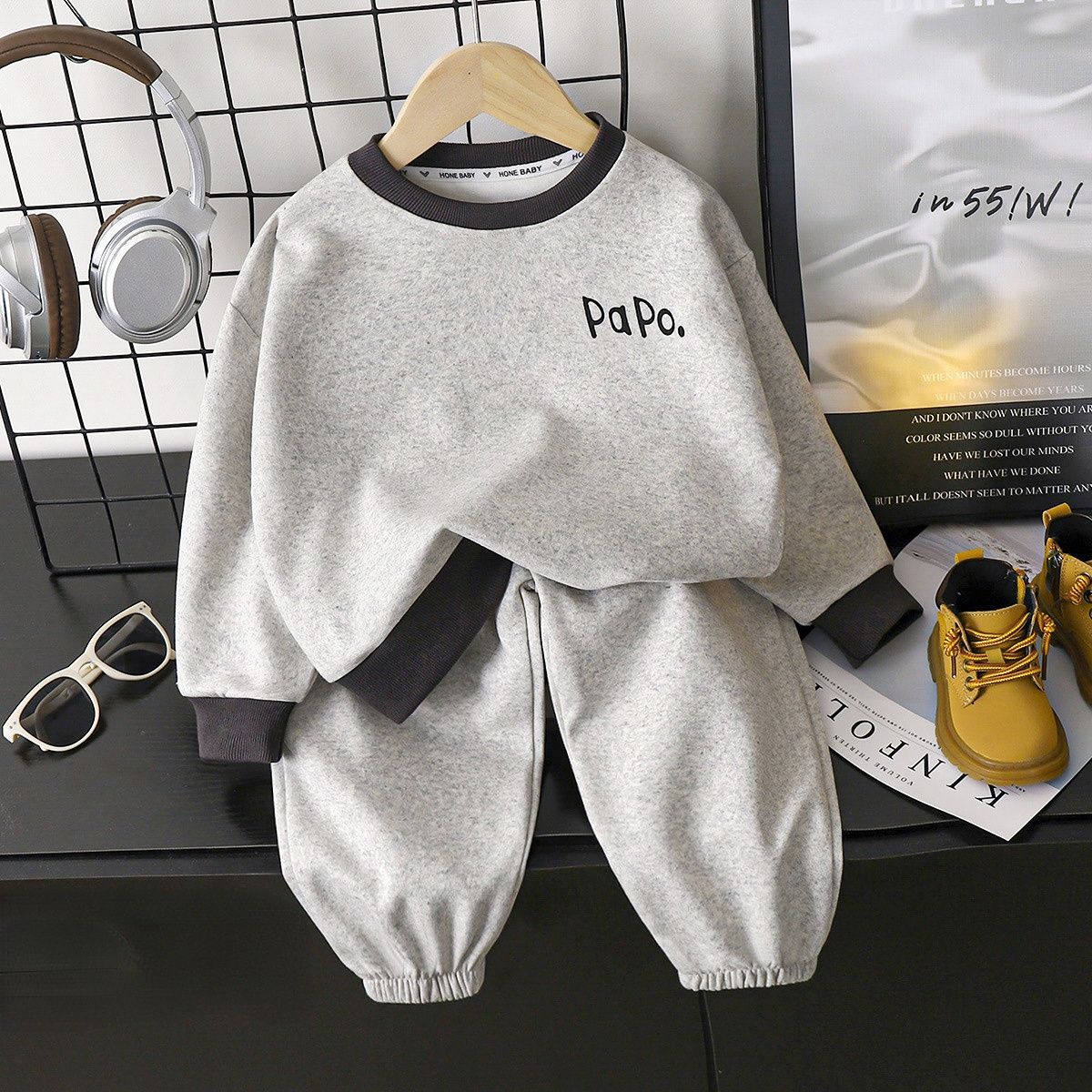 Children's suits autumn and winter new children's sweater suits boys' coats small and medium children's cartoon clothes