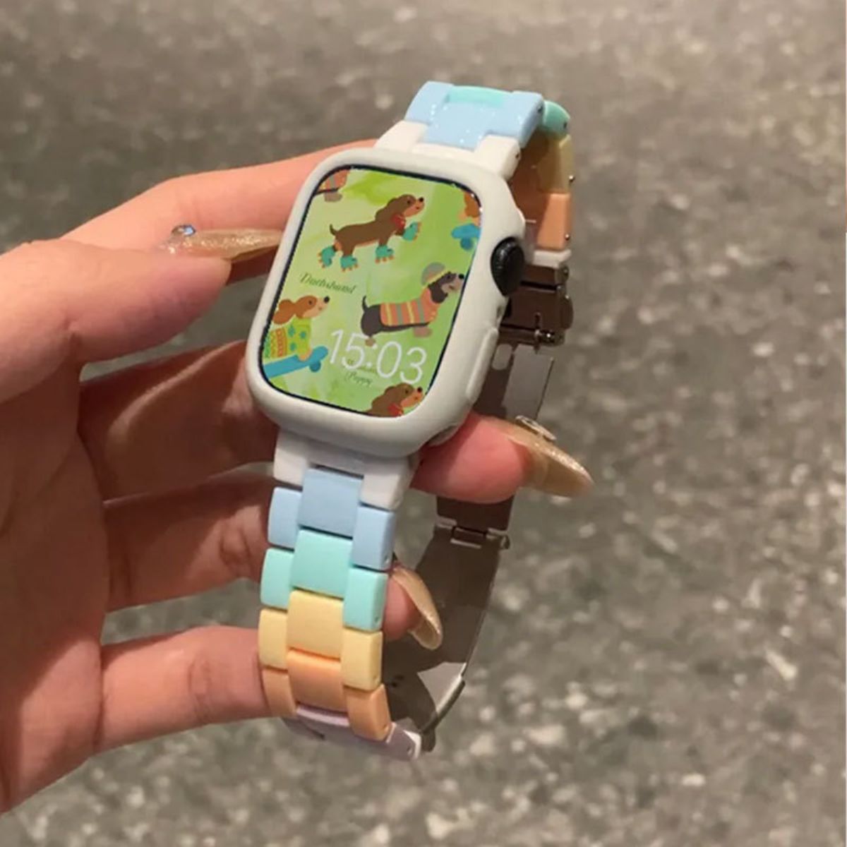 Replacement resin strap for Apple Watch