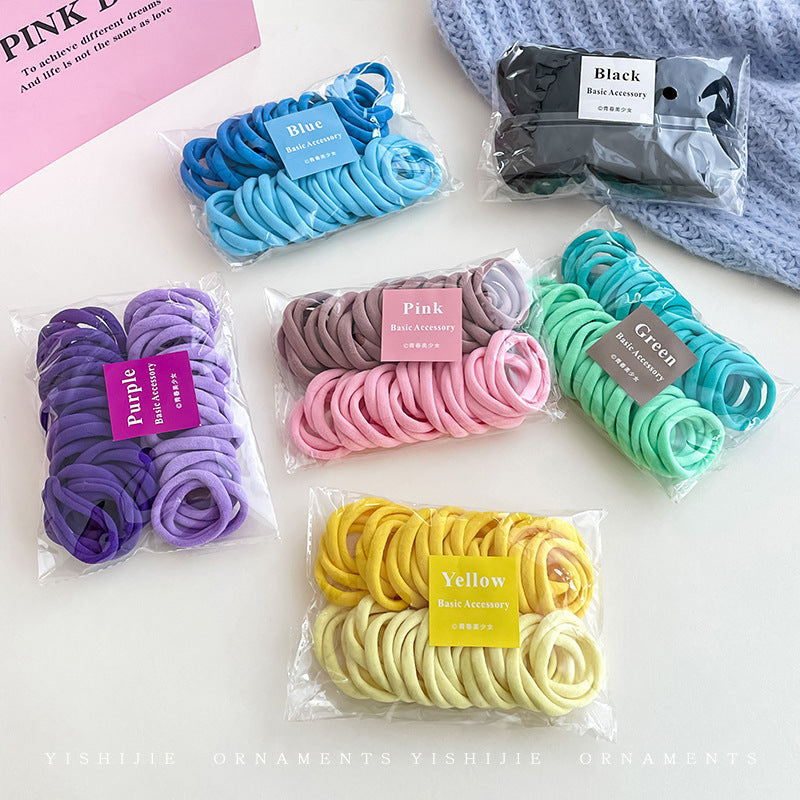 Children's colorful simple style daily party hair tie that does not damage the hair