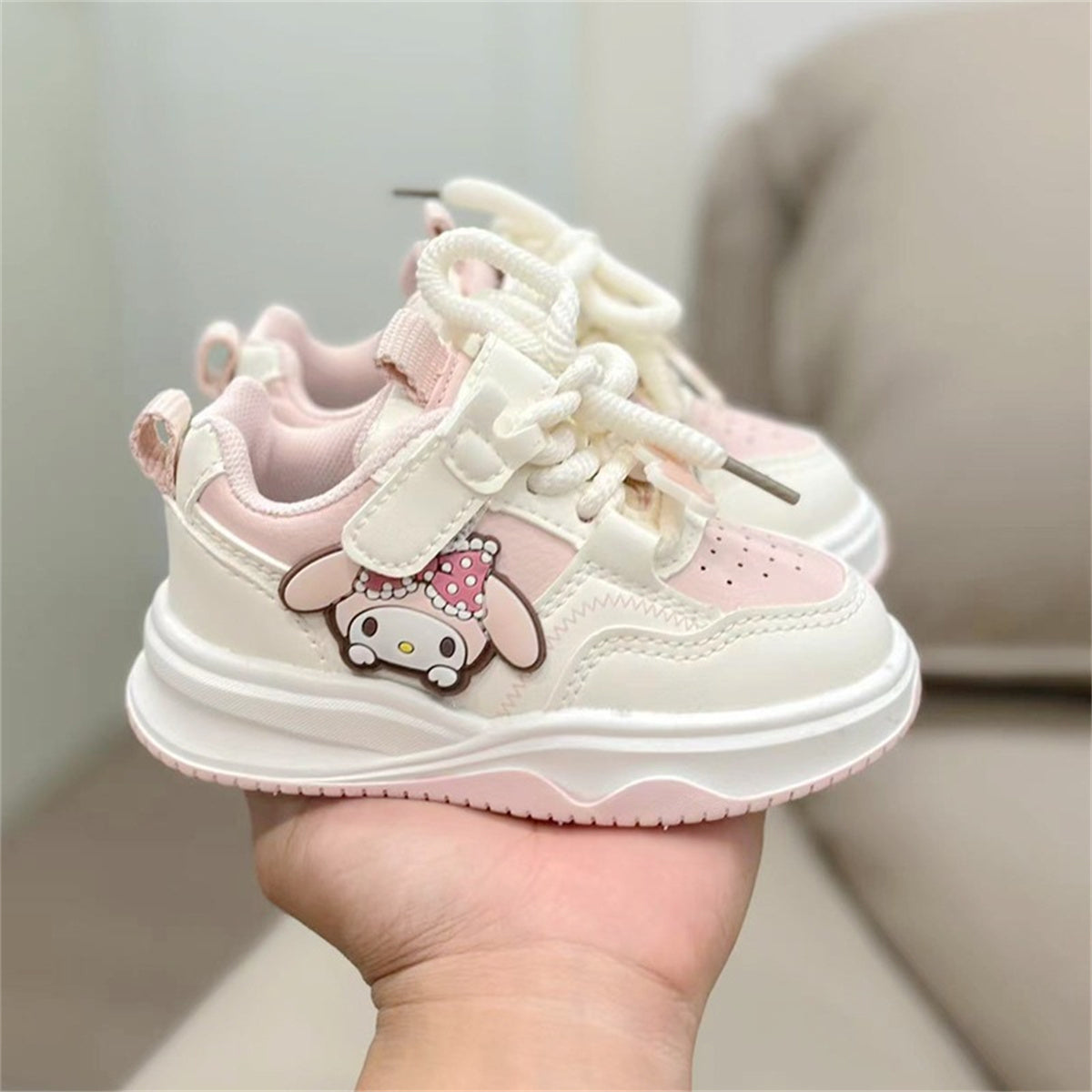 Children's and girls' spring and autumn Sanrio cute pattern soft sole breathable non-stuffy low-top sneakers