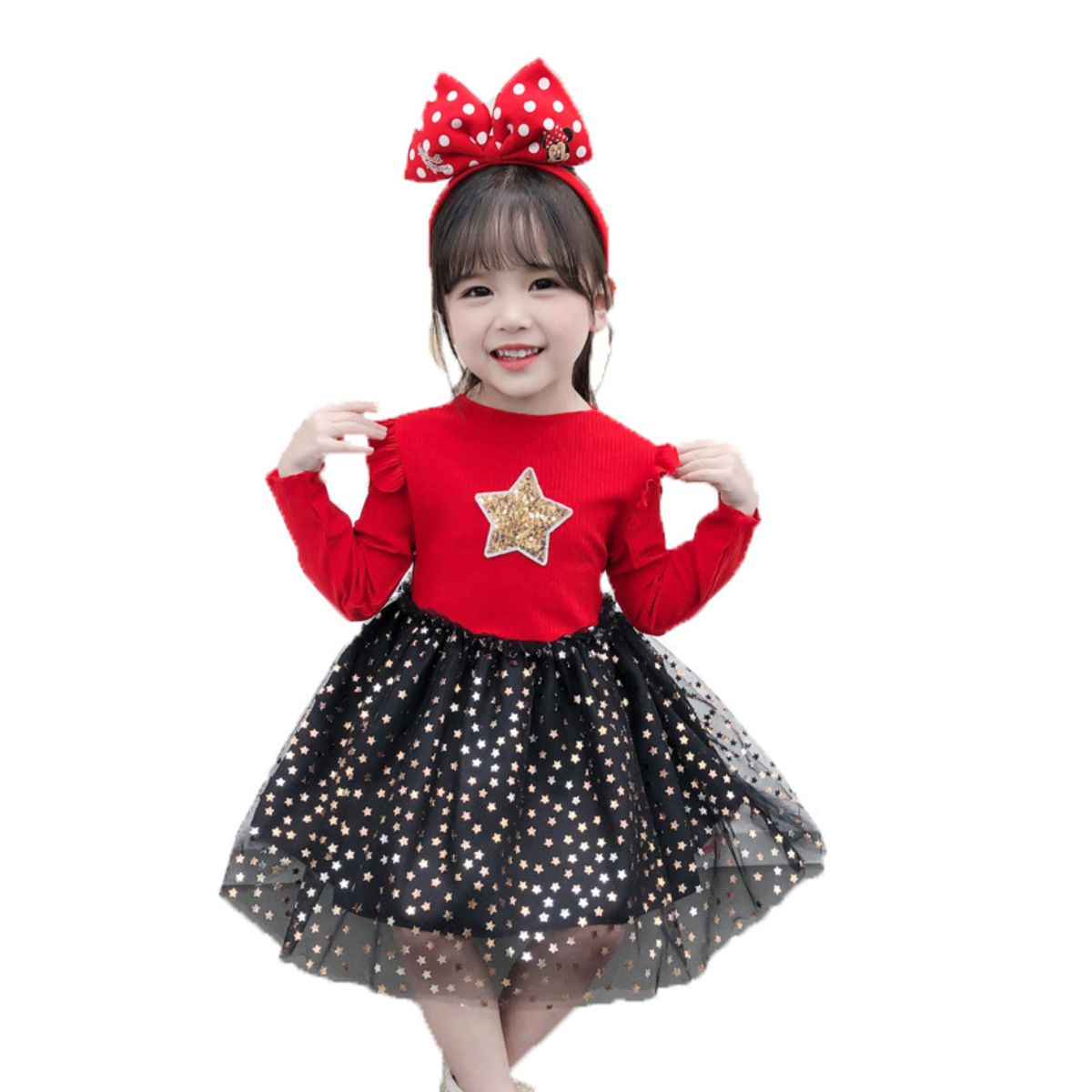 Girls dress new style little girl baby autumn dress princess dress children spring and autumn long-sleeved skirt