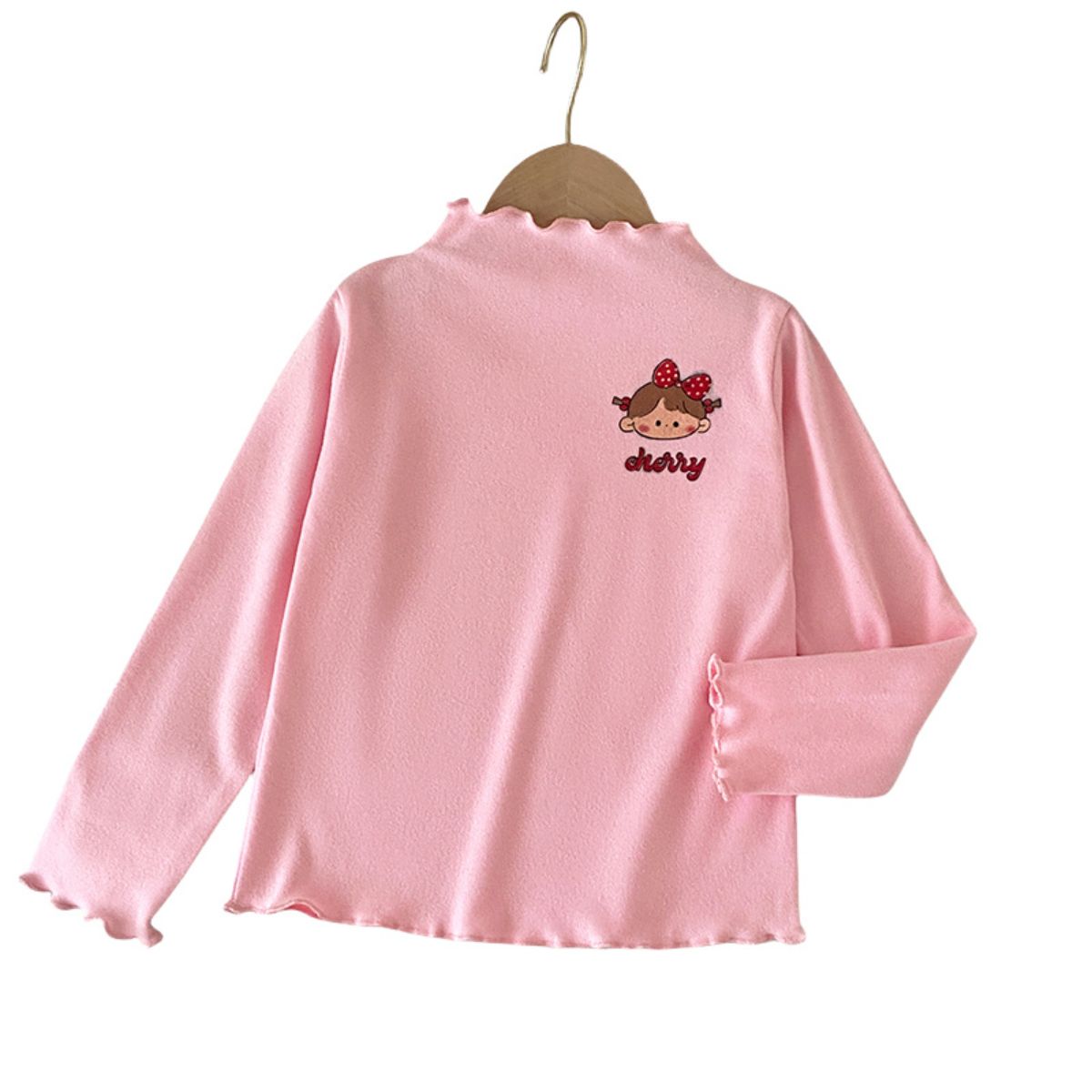 Children's autumn long-sleeved princess new solid color trendy bottoming shirt with comfortable T-shirt