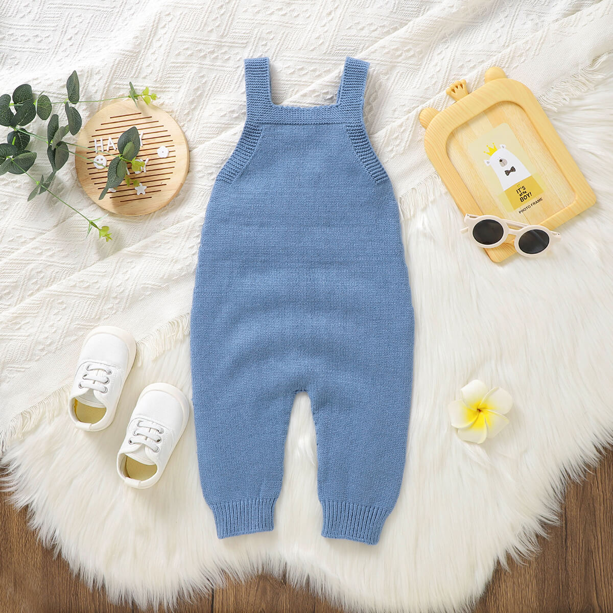 Baby knitted one-piece sling long-legged romper