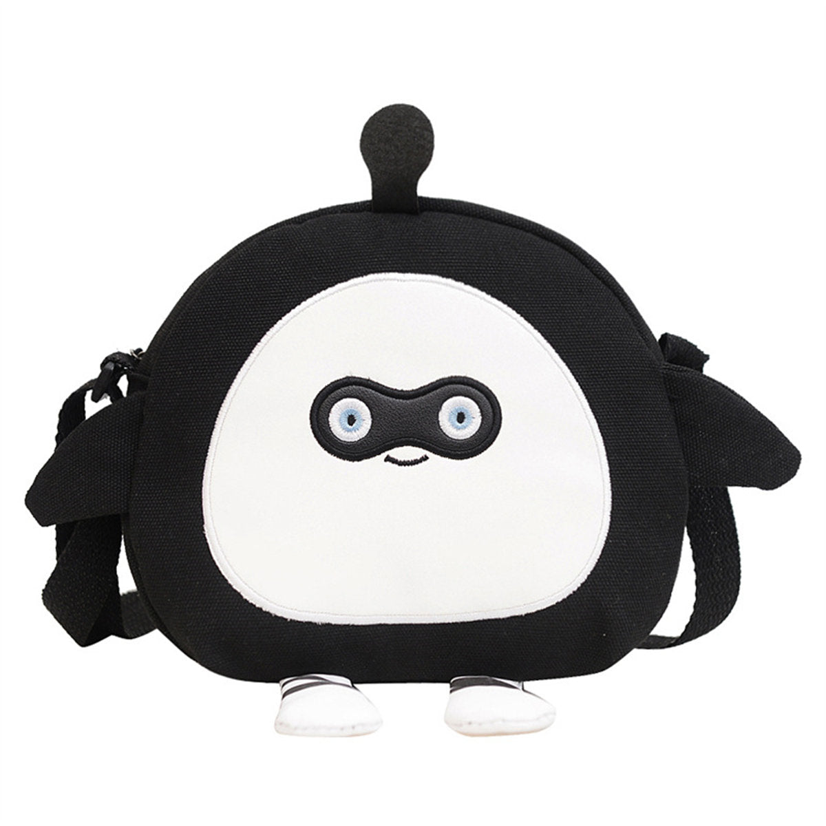 Children's cute egg party bag cartoon large capacity canvas messenger bag