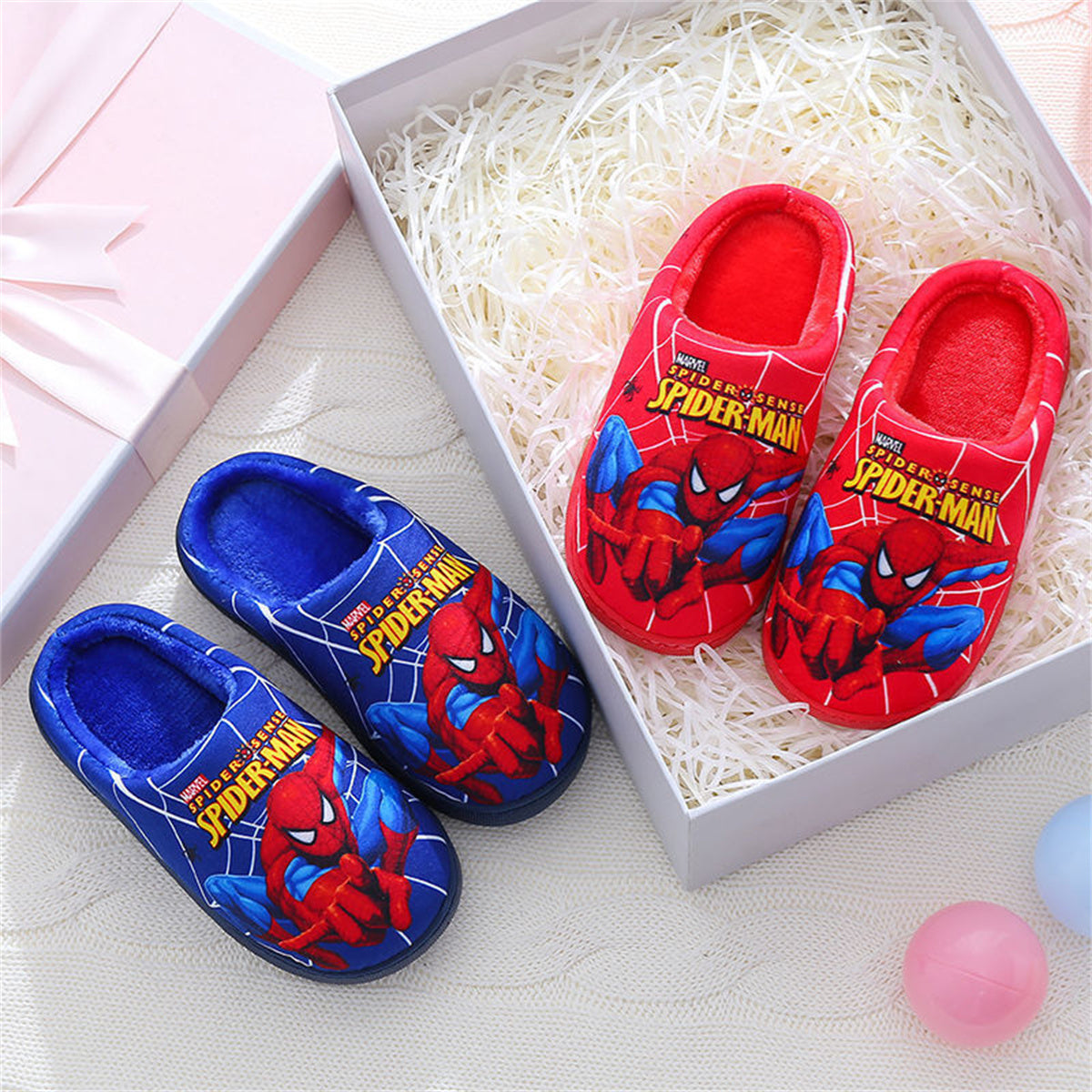 Spider-Man waterproof and non-slip casual cotton slippers for boys