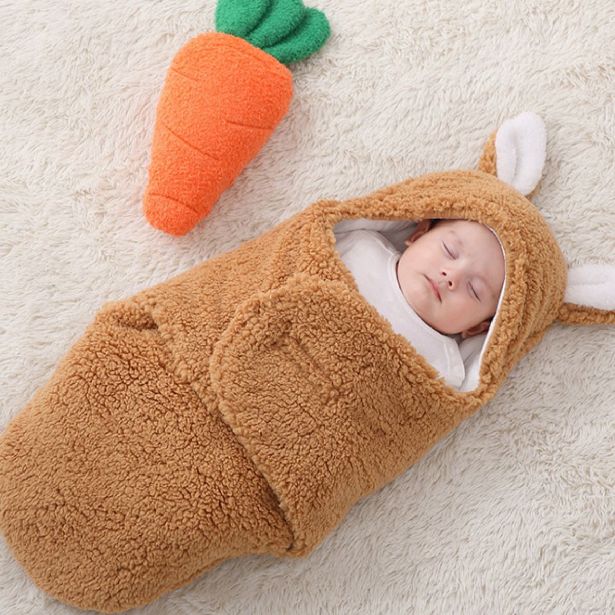 Newborn baby anti-startle sleeping bag blanket