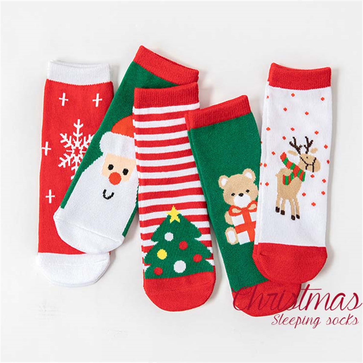 Children's boys and girls Christmas cute funny cotton breathable socks set