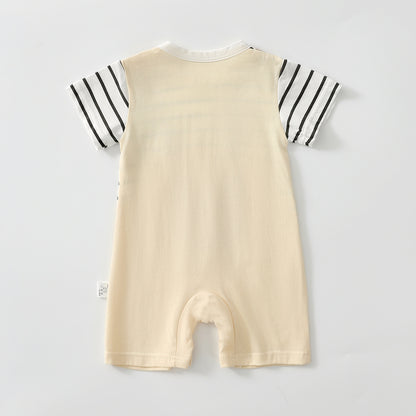 Striped two-piece romper