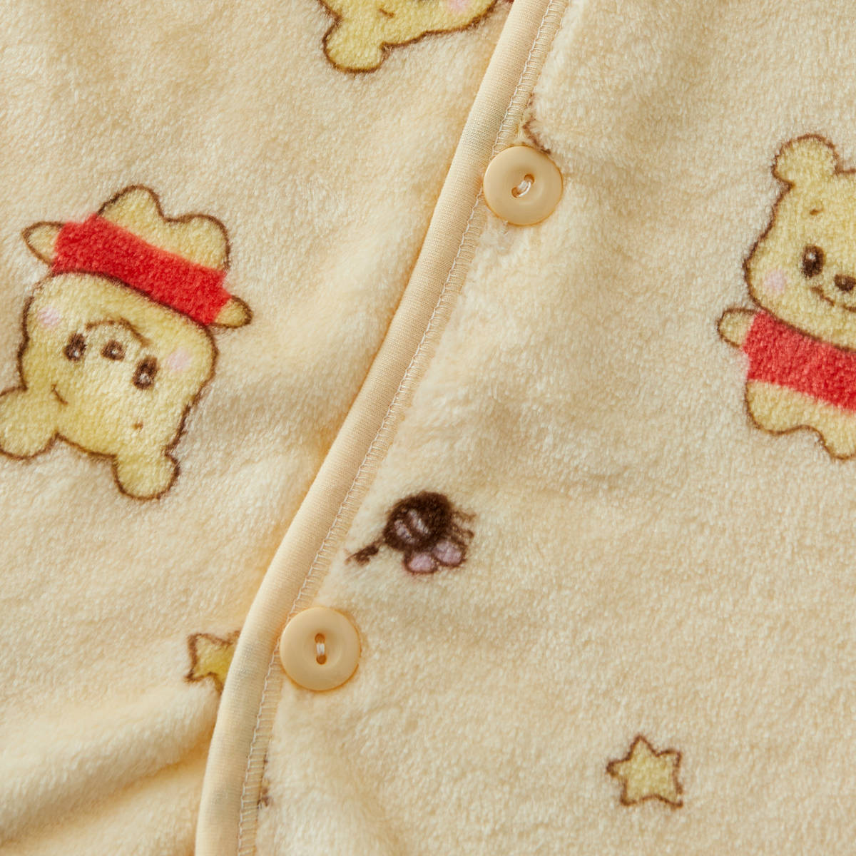 2 Pieces Baby Clothes Warm Flannel Cute Pentagram Bear Pattern Pajamas Set for Autumn and Winter