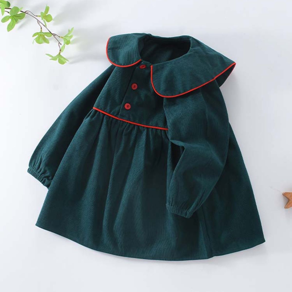 Girls corduroy dress new style baby princess dress fashionable spring and autumn children's skirt autumn clothing