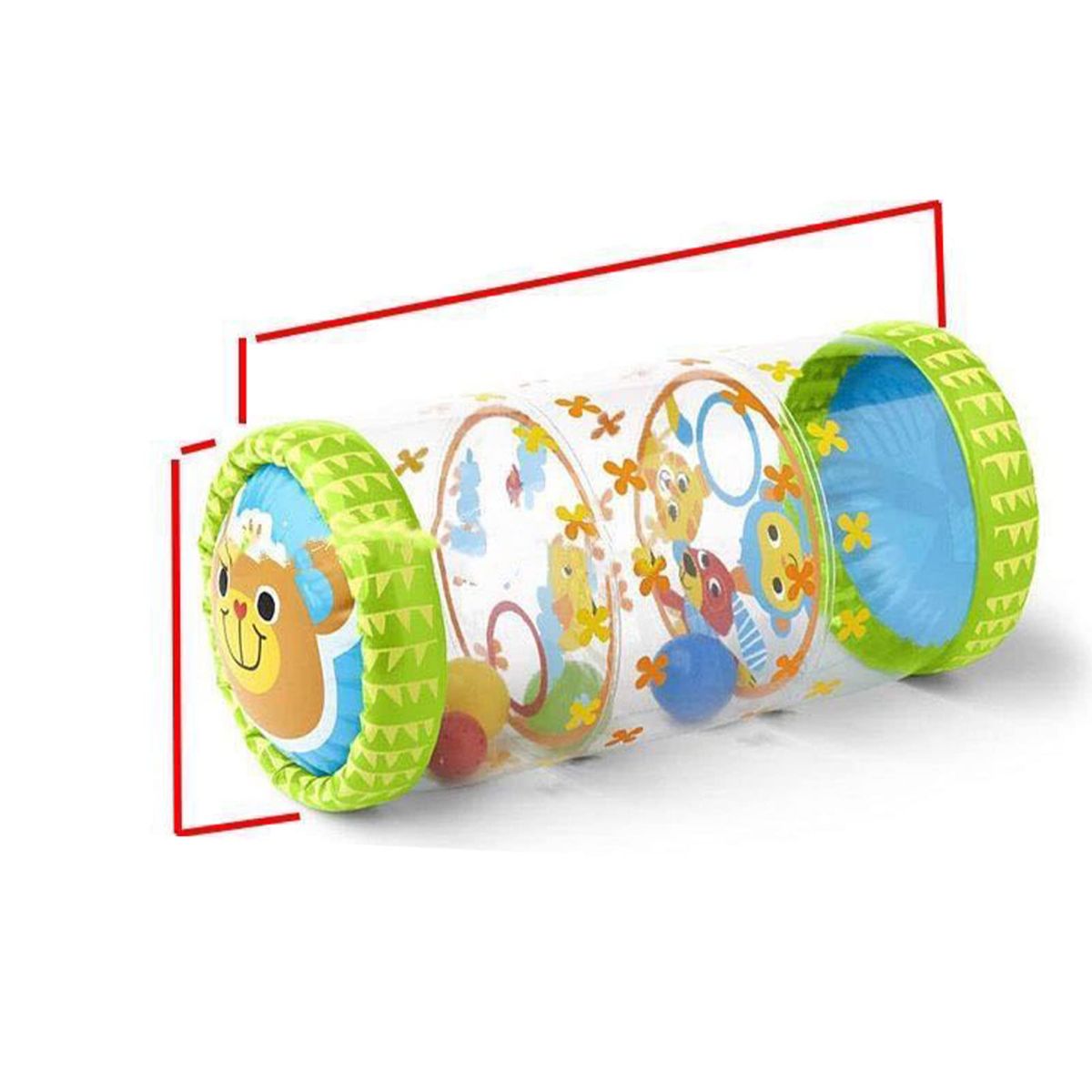 Baby crawling plastic bell roller toy