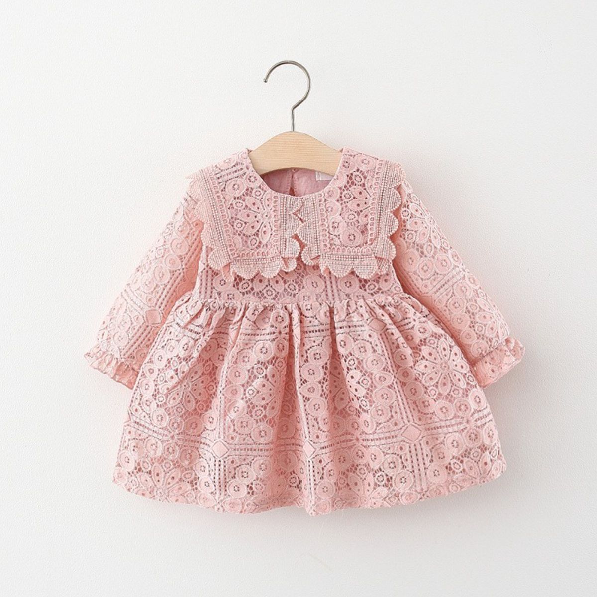 Spring and autumn new baby girl long sleeve lace skirt princess dress children's skirt