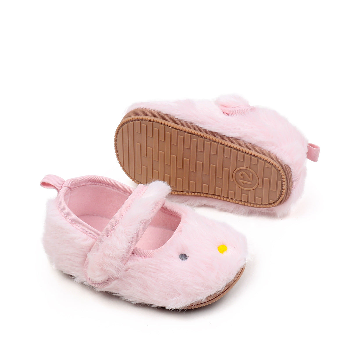 Baby Princess Shoes Plush Non-slip Soft Rubber Sole