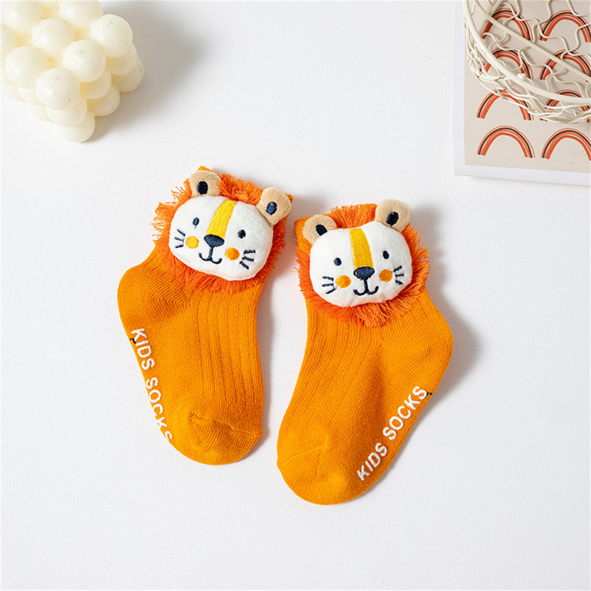 Children's autumn and winter cute doll socks infant mid-tube short socks