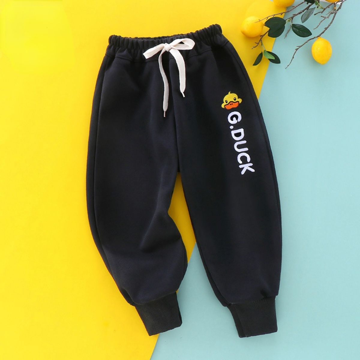 Little yellow duck children&#39;s casual sweatpants spring and autumn new children&#39;s clothing small and medium boys&#39; pants baby trousers girls