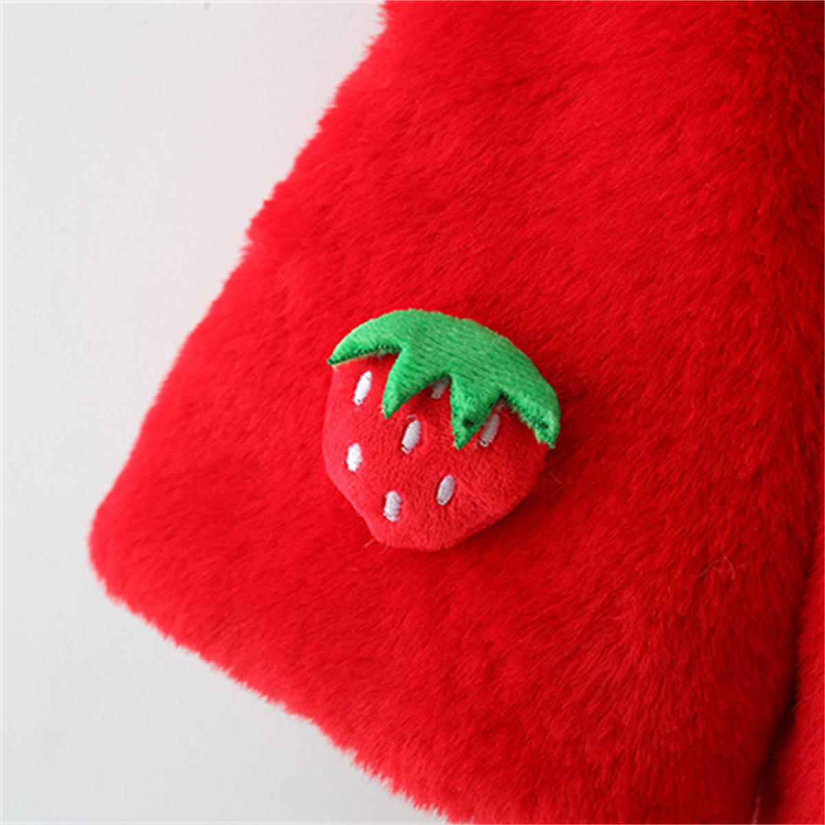 Baby girl autumn and winter thick strawberry cape