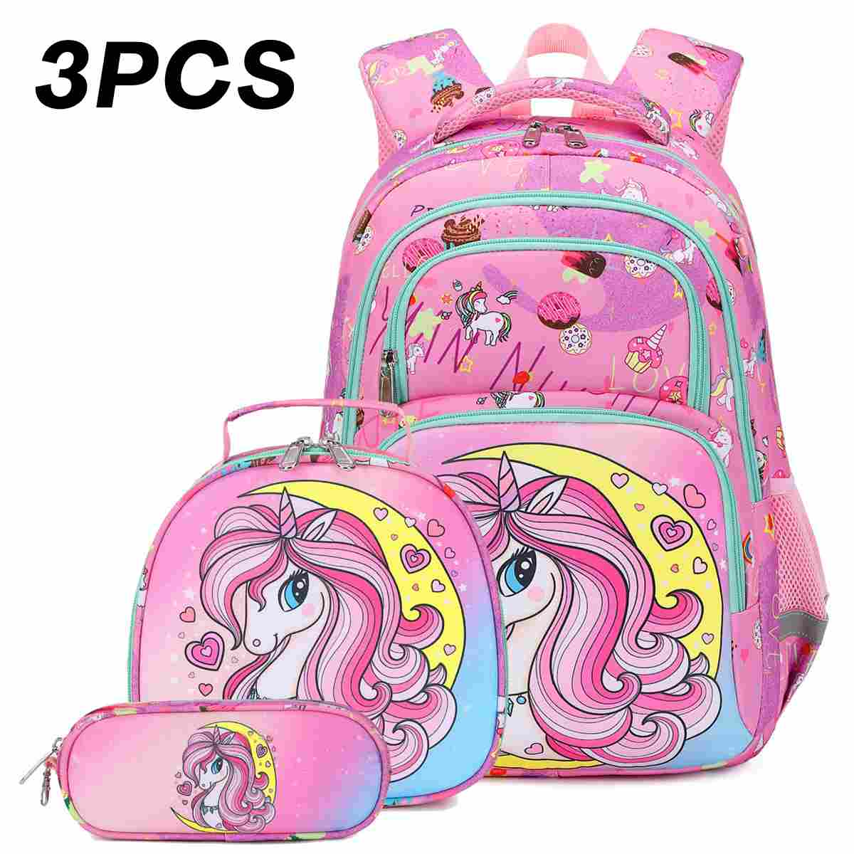 Elementary School Children's Schoolbag Three Sets of Dinosaur Schoolbag Spine Protection Decompression