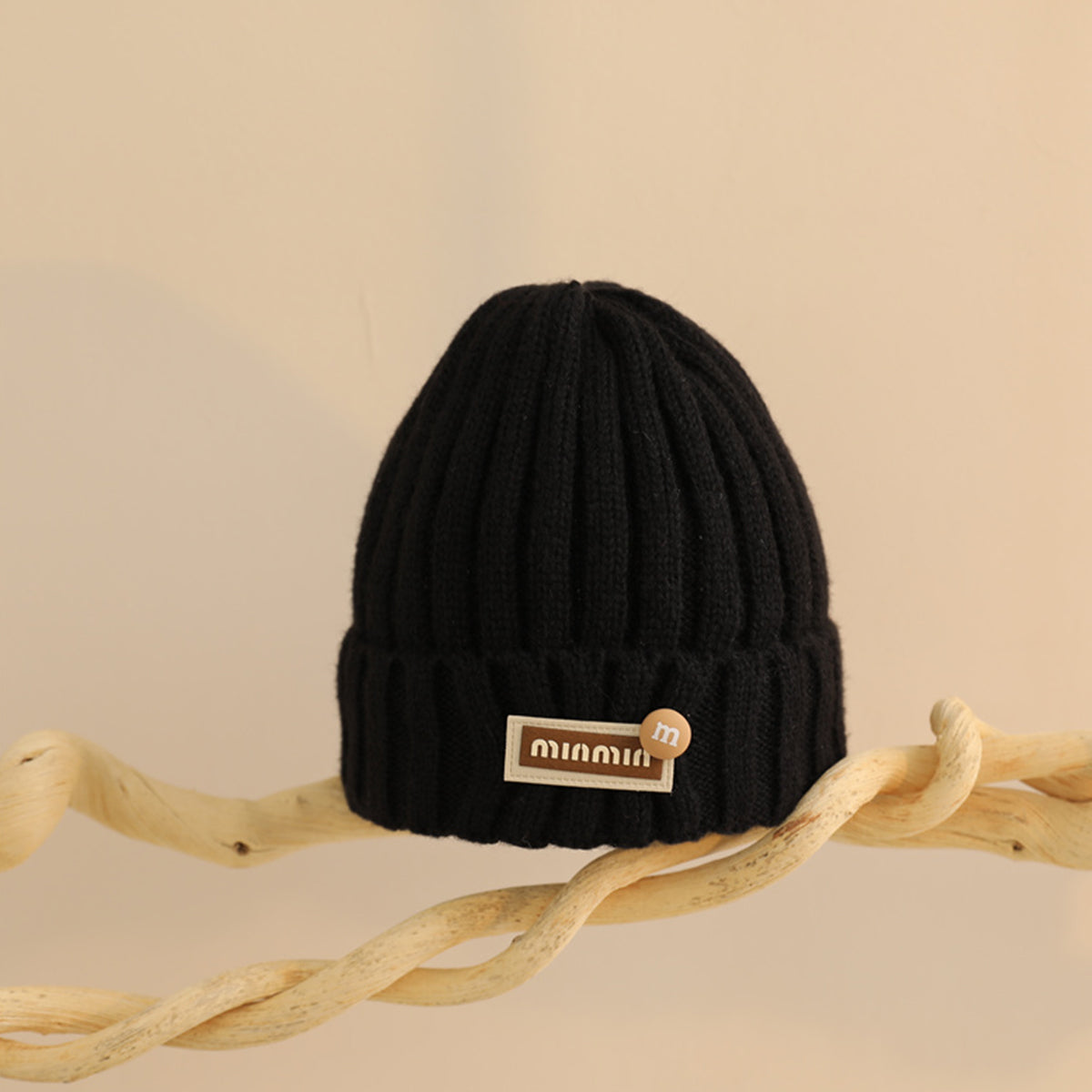 Children's solid color woolen hat