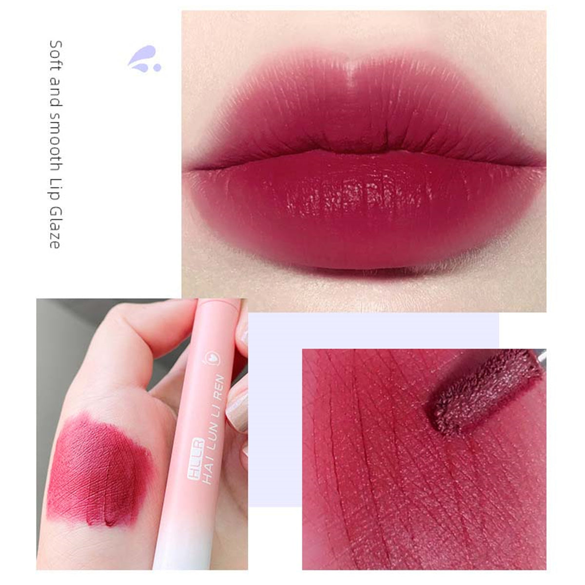 Women's pink matte velvet lipstick