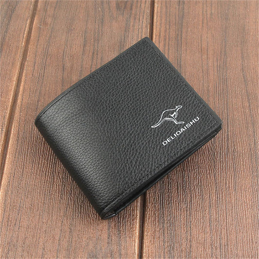 Men's Retro Fashion Zipper Short Multifunctional Card Holder Wallet