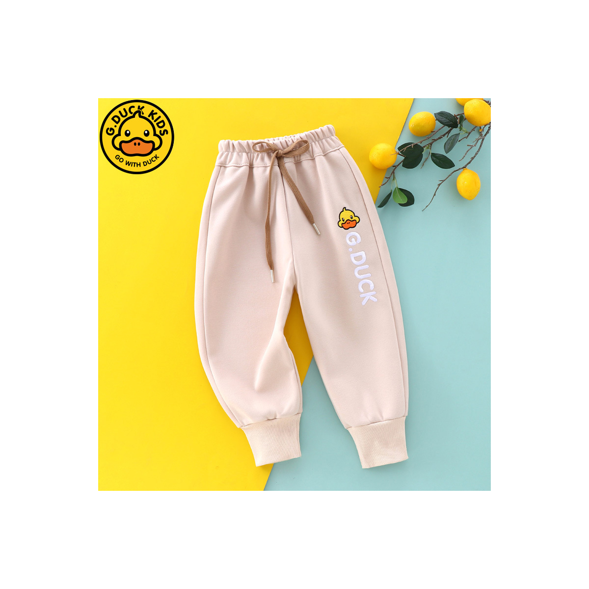 Little yellow duck children&#39;s casual sweatpants spring and autumn new children&#39;s clothing small and medium boys&#39; pants baby trousers girls