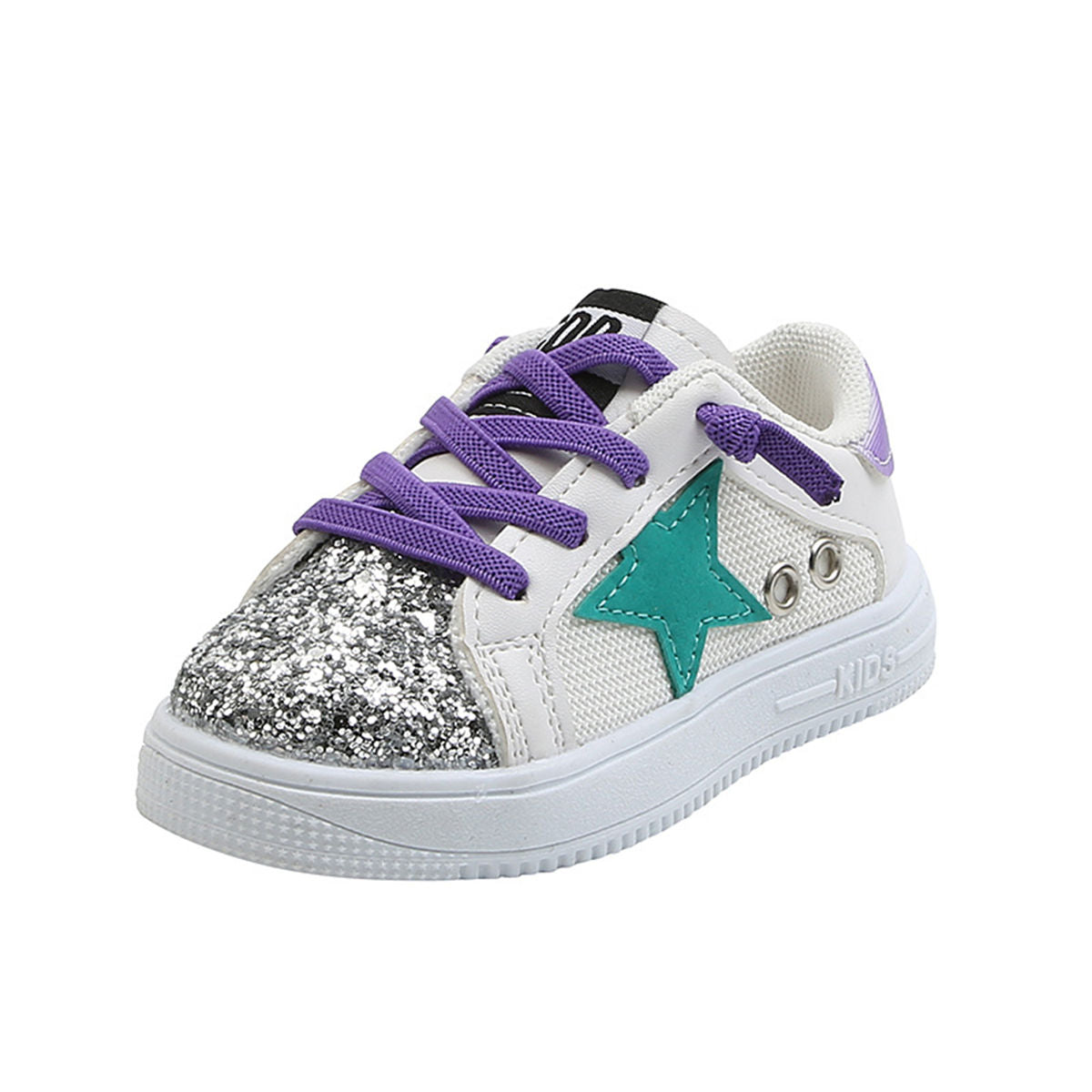 Toddler Girls Autumn Fashion Urban Style Sequined Stars Low-top Sneakers