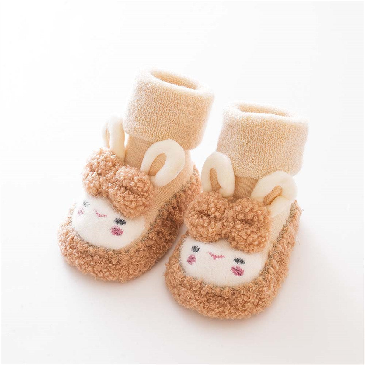 Baby Boys and Girls Winter Cute Rabbit Pattern Non-slip Warm Cotton Shoes