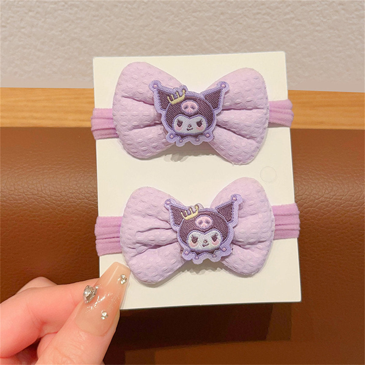 Children's 6-piece set cute cartoon style Sanrio bow soft hair rope