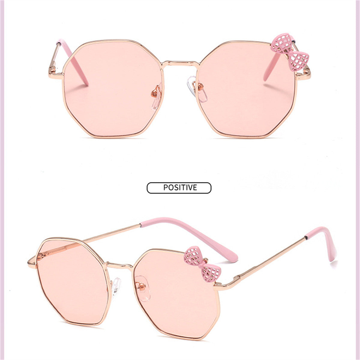 Children's Fashion Bow Irregular Metal Sunglasses