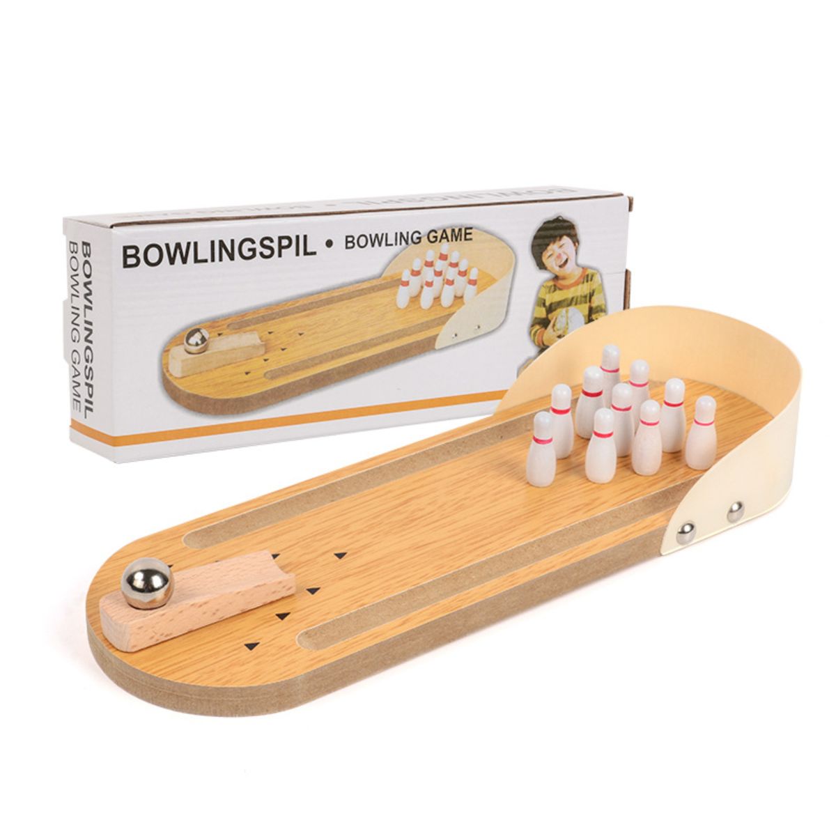 Early childhood educational toys for children, parent-child interactive mini bowling wooden toys