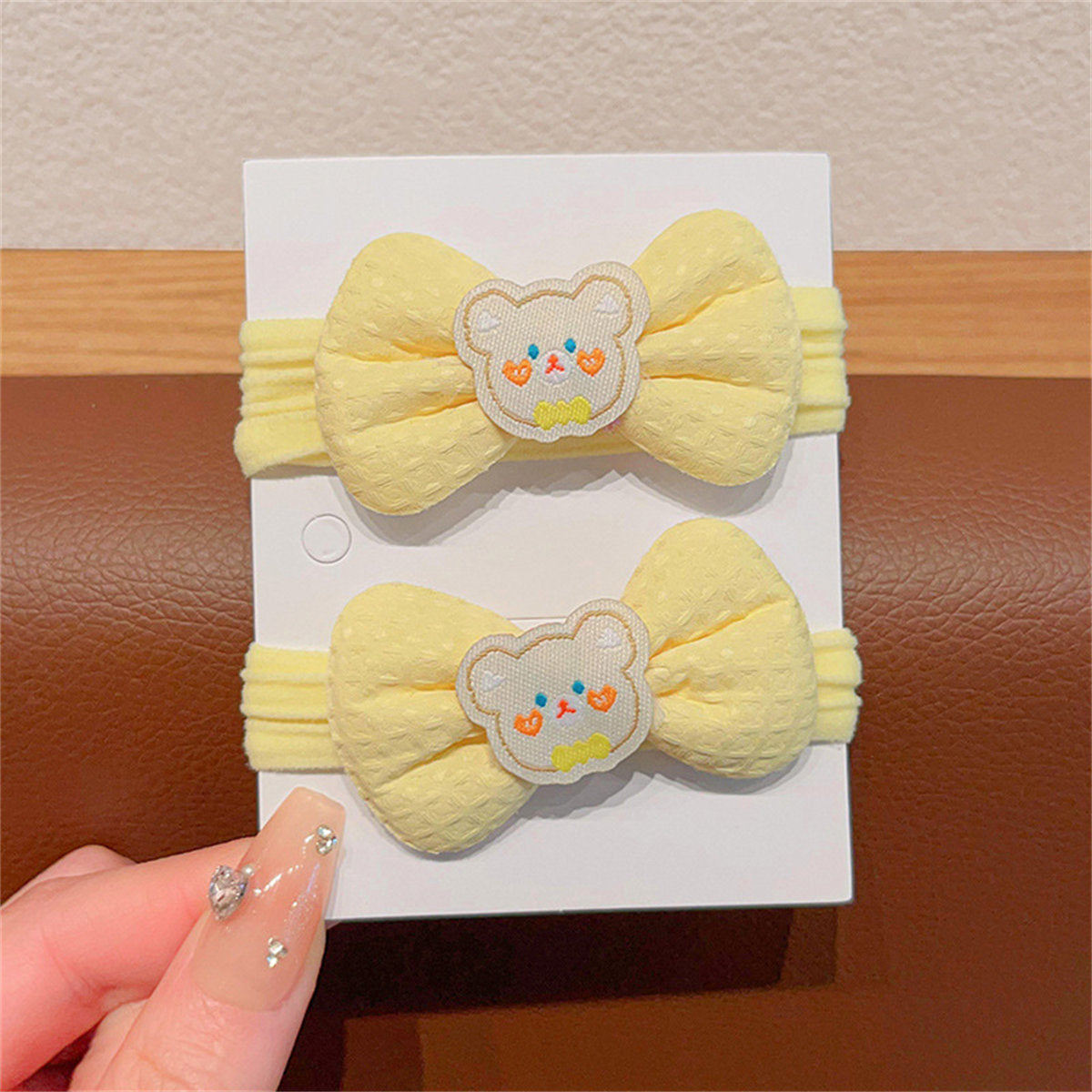 Children's 6-piece set cute cartoon style Sanrio bow soft hair rope