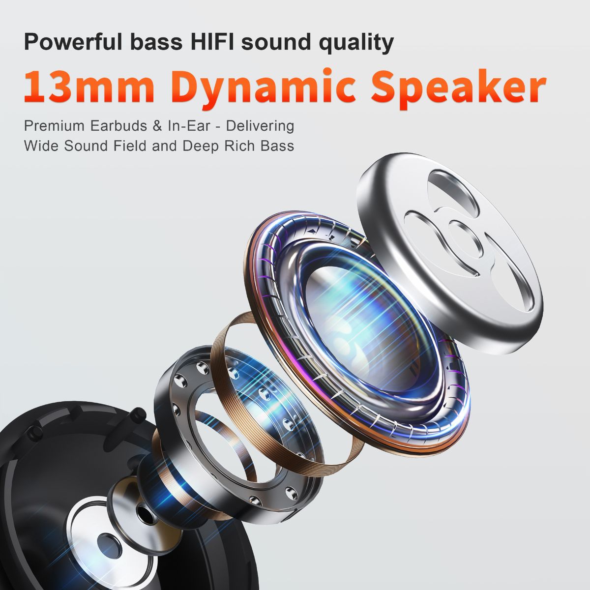 TWS wireless bluetooth headset in-ear heavy bass headset long battery life