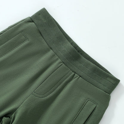 Shark embroidered cropped trousers