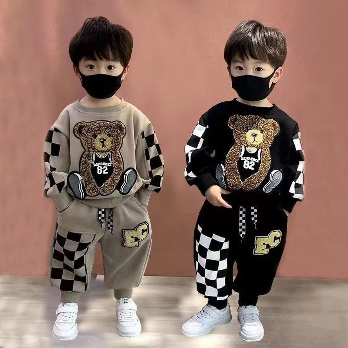 Boys sweatshirt suits new spring and autumn baby autumn clothes two piece suit