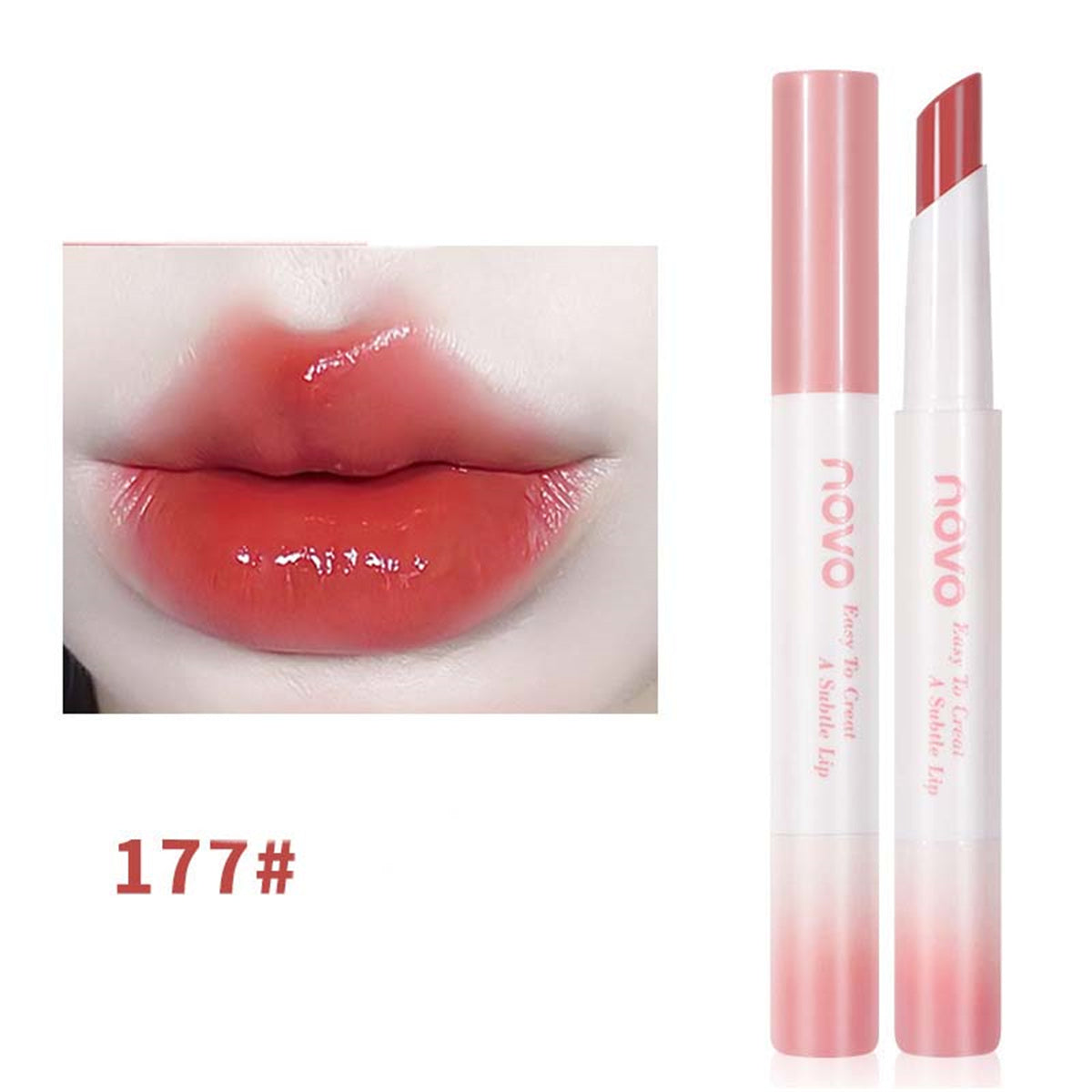 Watery mirror lip glaze does not stick to cups and does not fade. Party-style moist lip glaze