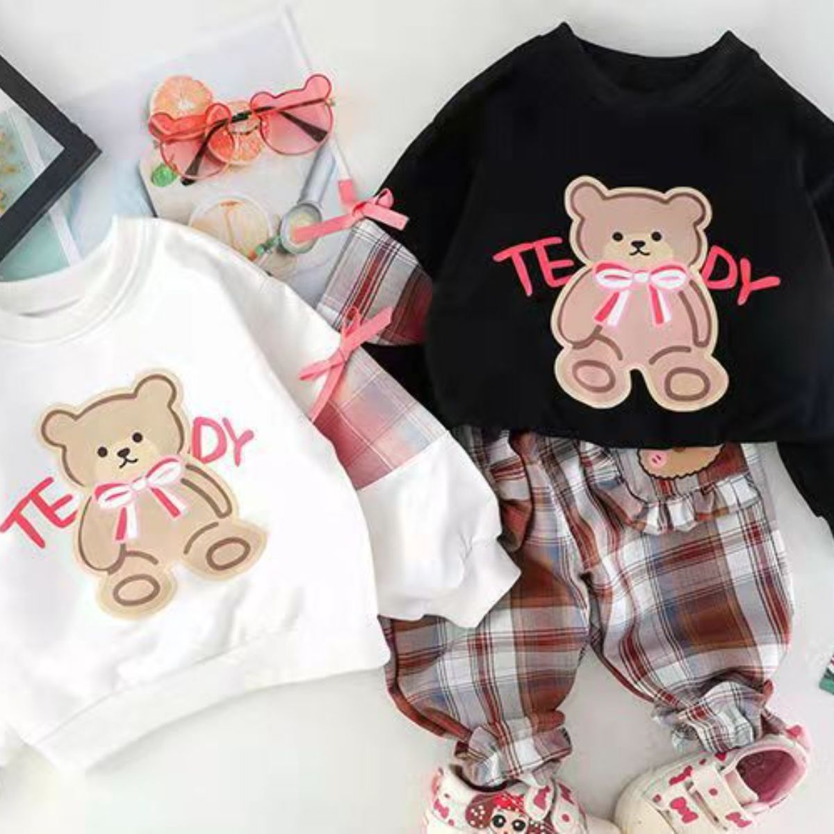 Baby girl spring and autumn sweater suit baby two-piece suit children's clothes girls spring clothes