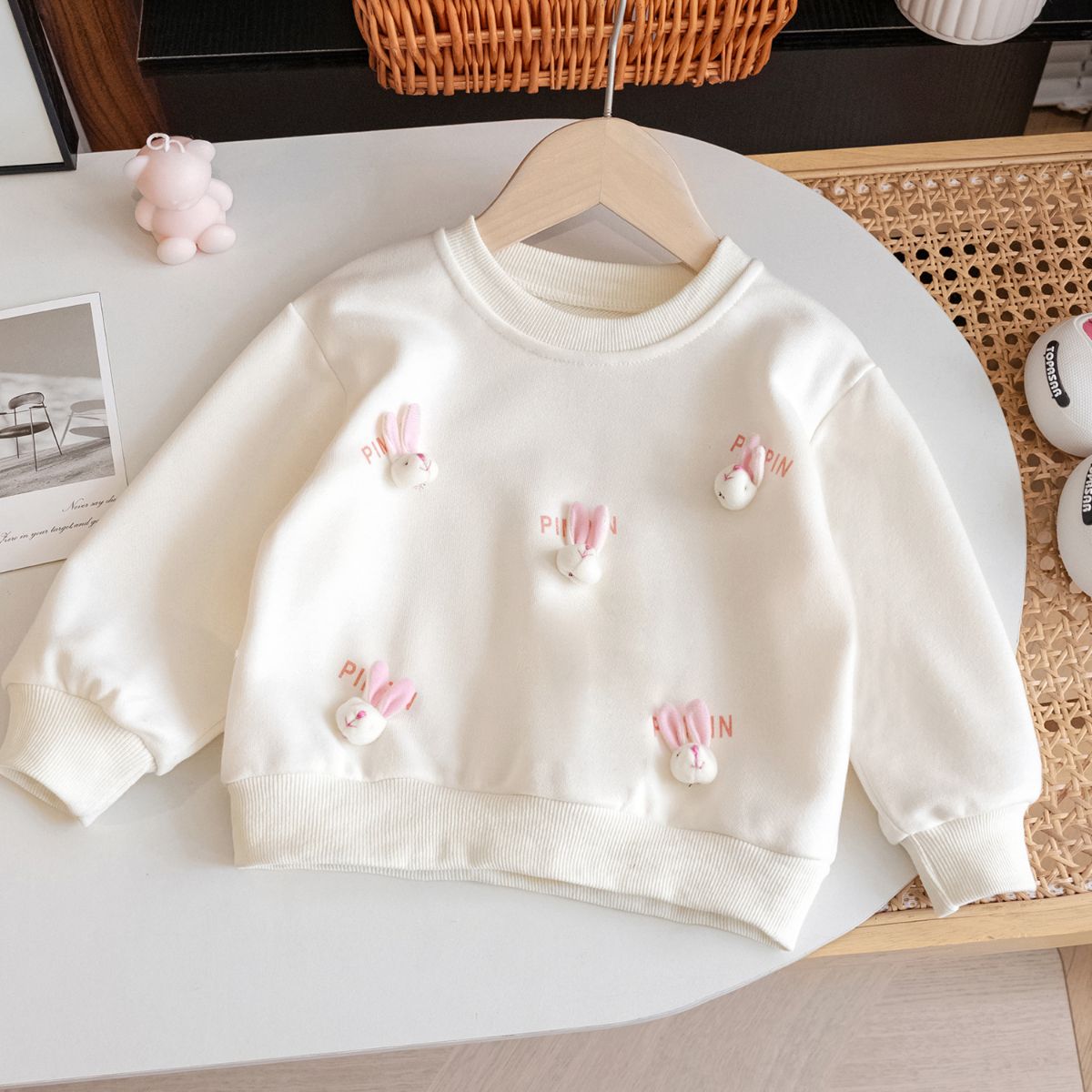 Autumn 3D Rabbit Girls' Cute Cartoon Sweatshirt