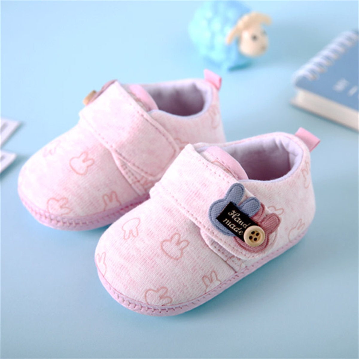 Infant and child boys and girls solid color simple style warm soft bottom canvas shoes