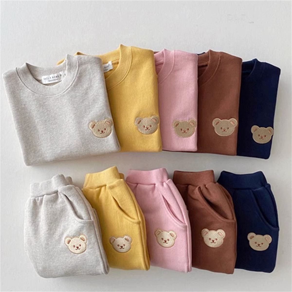 baby sweatshirt pants bear two piece set