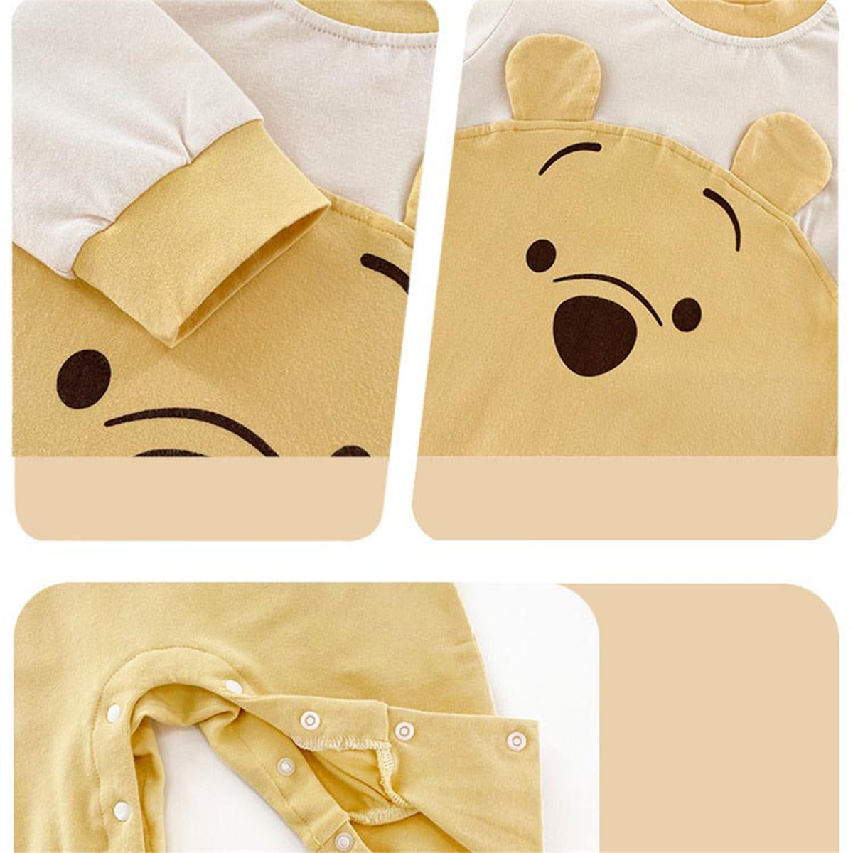 Baby Spring and Autumn Winnie the Pooh Long Sleeve Cotton Climbing Outwear