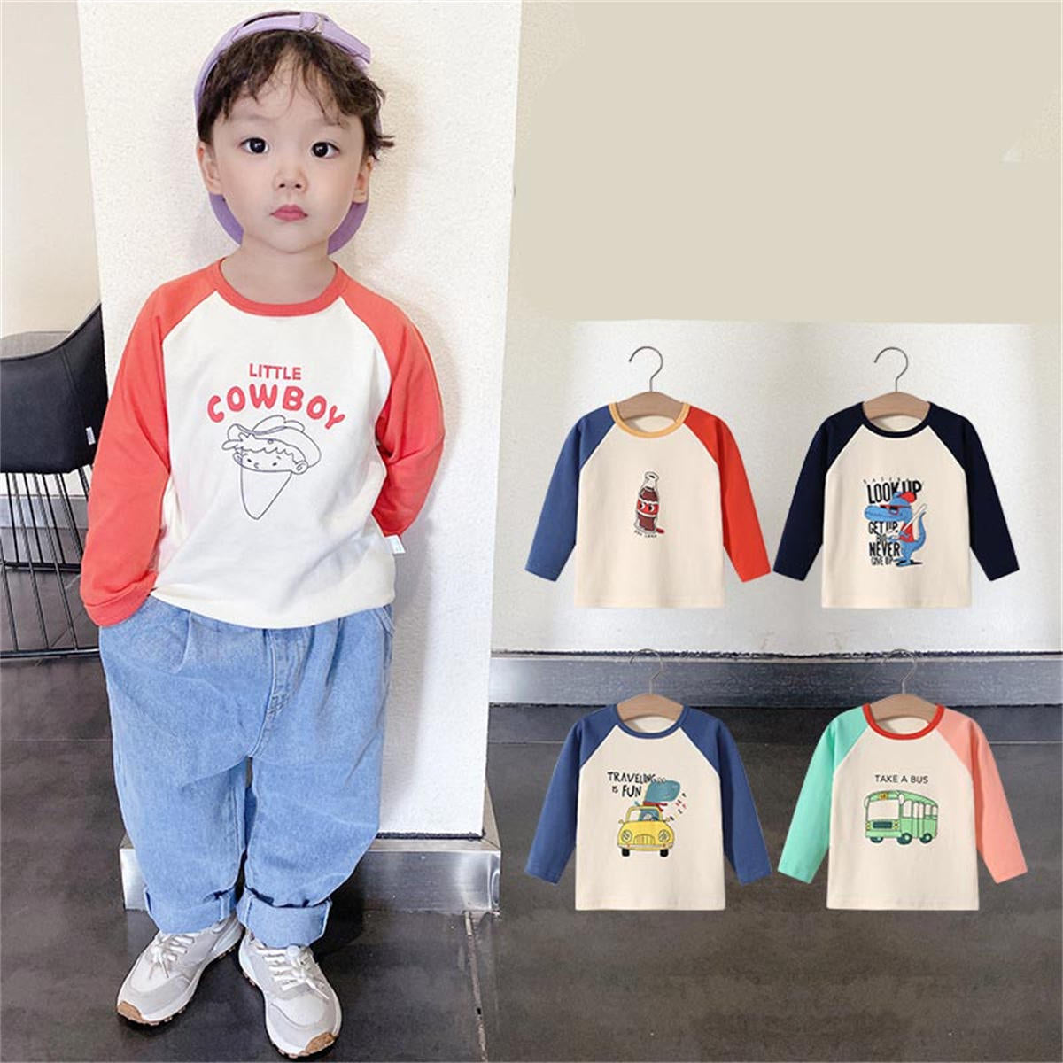 Baby Cotton Autumn Cartoon Long Sleeve t-shirt