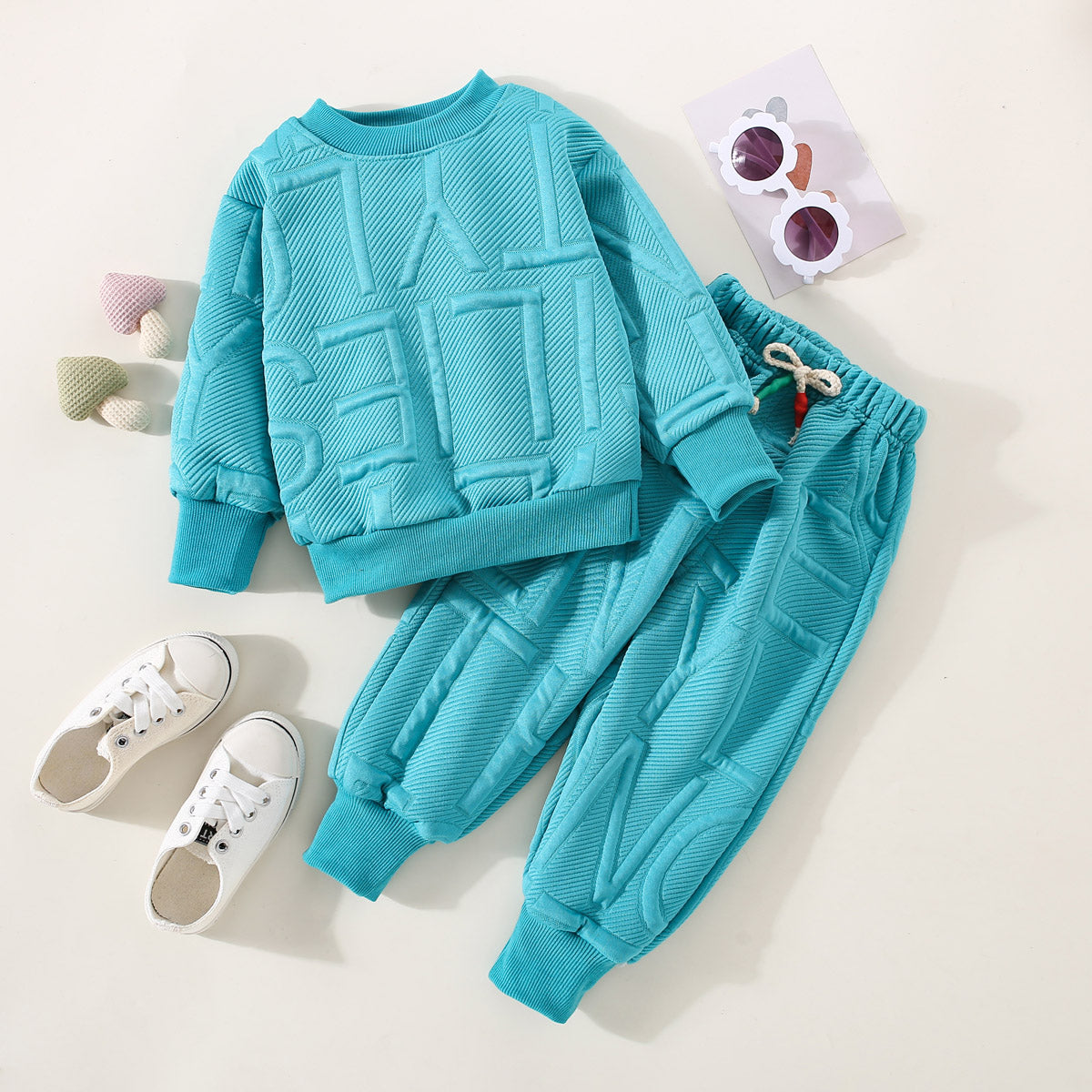 New autumn suit for boys and girls, sweatshirt two-piece suit