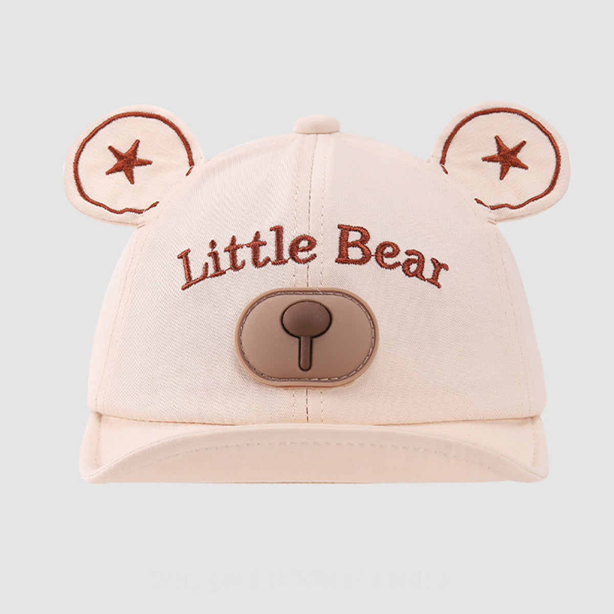 Children's cartoon bear ears soft brim cap