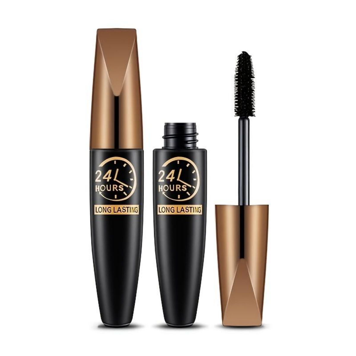 24-hour makeup-holding, no smudging, no fading, waterproof and sweat-proof, thickening and lengthening mascara