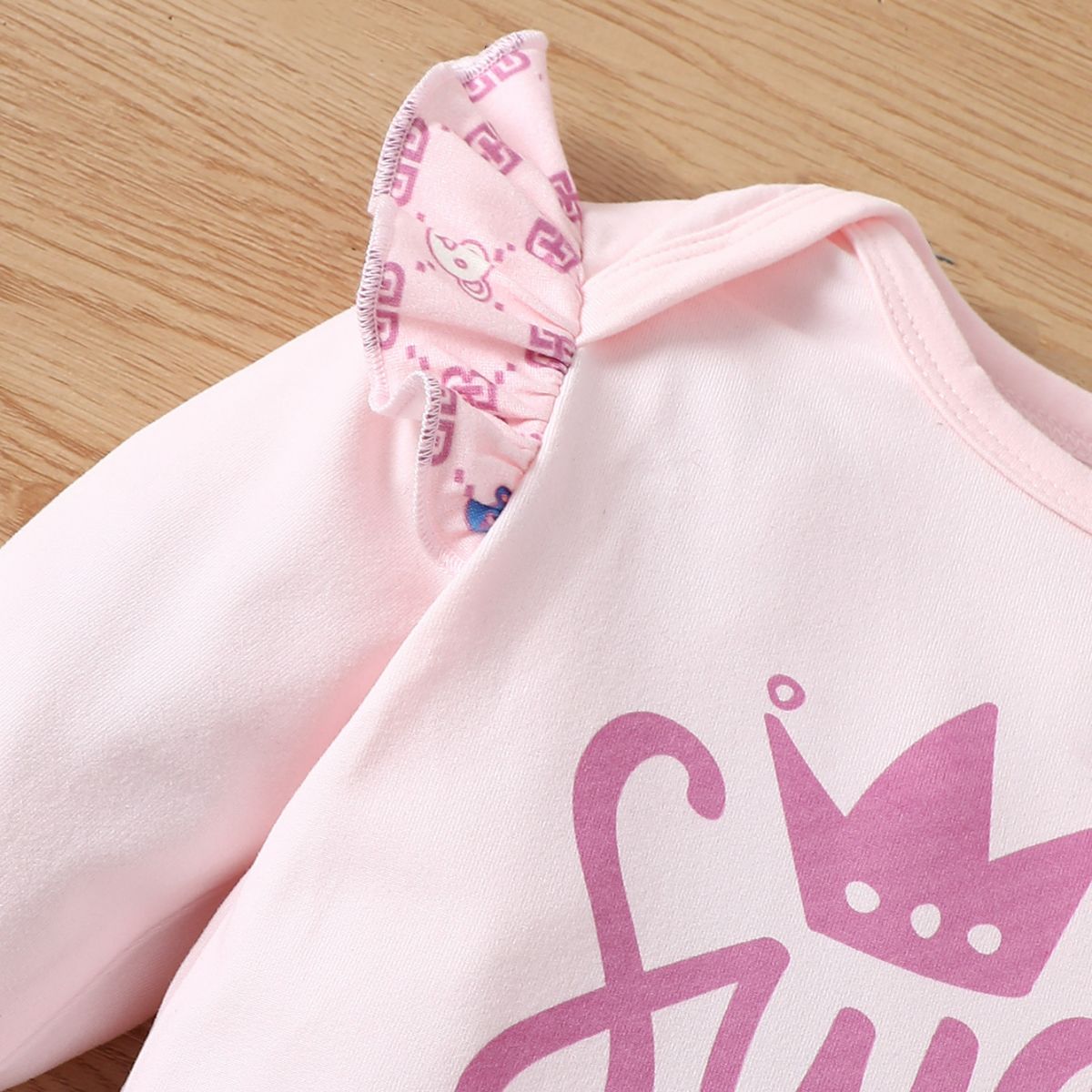 Baby girl's pink sweet little princess romper suit